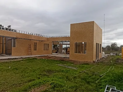 Etapa de terminaciones de una vivienda Wood Frame